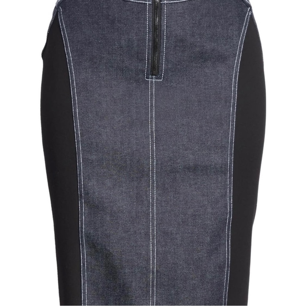 Diane von Fürstenberg, sexy denim pencil skirt with stretch-LIKE NEW! - Picture 9 of 15